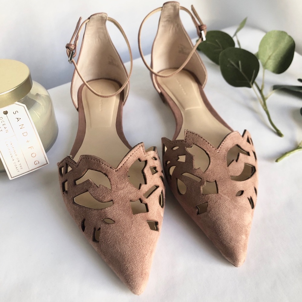 Zara BLUSH/PINK SZ 7 POINTY TOE FLAT